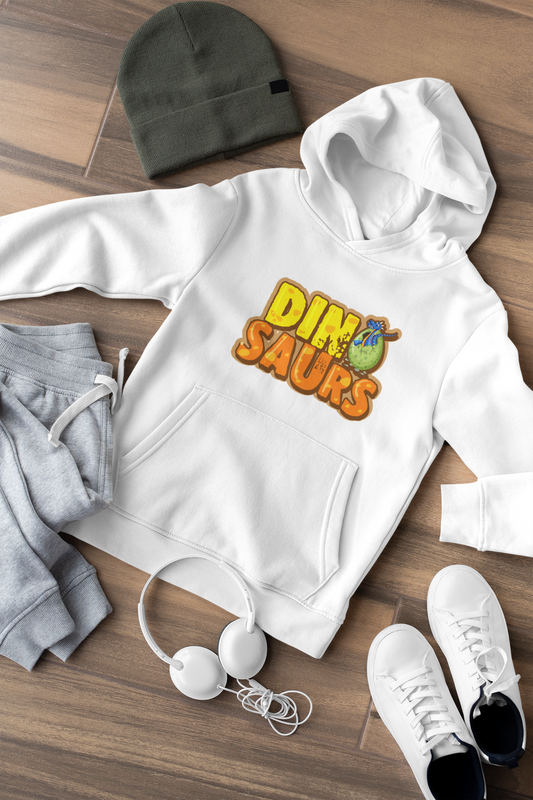 Hochwertiger Mittelschwerer Fleece-Hoodie für Jugendliche - Cartoon Dinosaurier schlüpft aus Ei - Weltweit verfügbar - GL