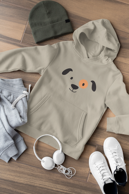 Lustiges Cartoon Hunde Gesicht - Hochwertiger Mittelschwerer Fleece-Hoodie für Jugendliche - Weltweit Verfügbar - GL