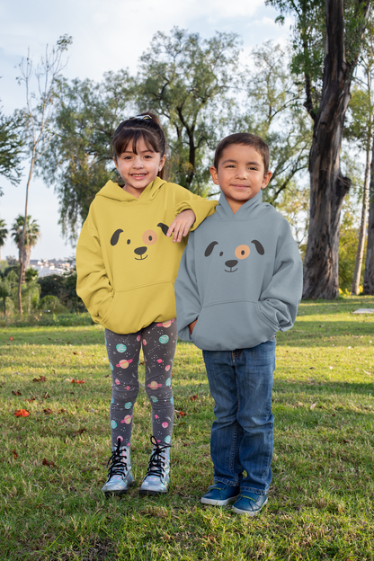 Lustiges Cartoon Hunde Gesicht - Hochwertiger Mittelschwerer Fleece-Hoodie für Jugendliche - Weltweit Verfügbar - GL