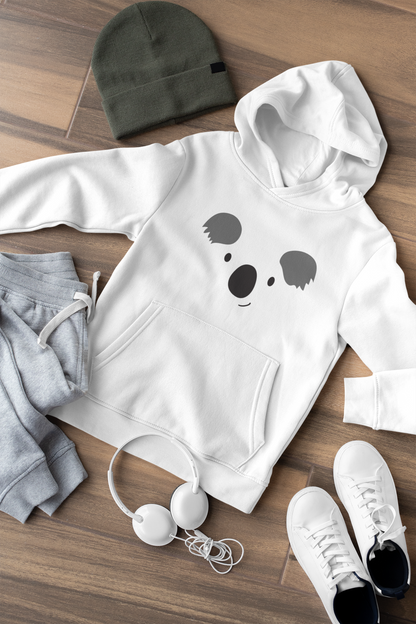 Cartoon Koala Gesicht - Hochwertiger Mittelschwerer Fleece-Hoodie für Jugendliche - Weltweit Verfügbar - GL