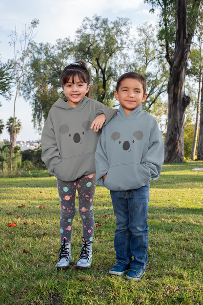 Cartoon Koala Gesicht - Hochwertiger Mittelschwerer Fleece-Hoodie für Jugendliche - Weltweit Verfügbar - GL