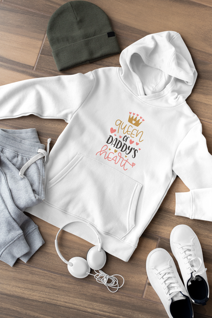 Queen of Daddys heart - Hochwertiger Mittelschwerer Fleece-Hoodie für Jugendliche - Weltweit Verfügbar - GL