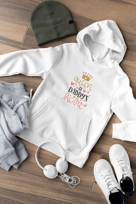 Hochwertiger Mittelschwerer Fleece-Hoodie für Jugendliche - Queen of Daddys heart - Weltweit verfügbar - GL