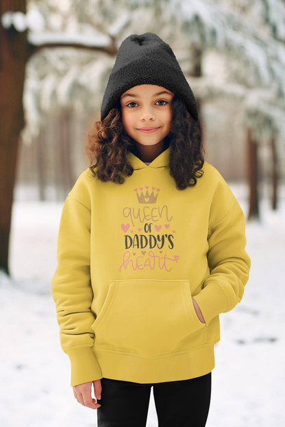 Queen of Daddys heart - Hochwertiger Mittelschwerer Fleece-Hoodie für Jugendliche - Weltweit Verfügbar - GL