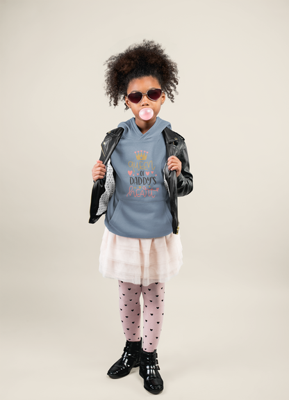 Queen of Daddys heart - Hochwertiger Mittelschwerer Fleece-Hoodie für Jugendliche - Weltweit Verfügbar - GL