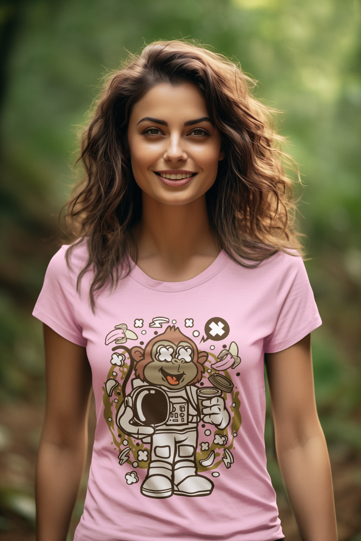 Cartoon Monkey Astronaut Creator T-Shirt SK