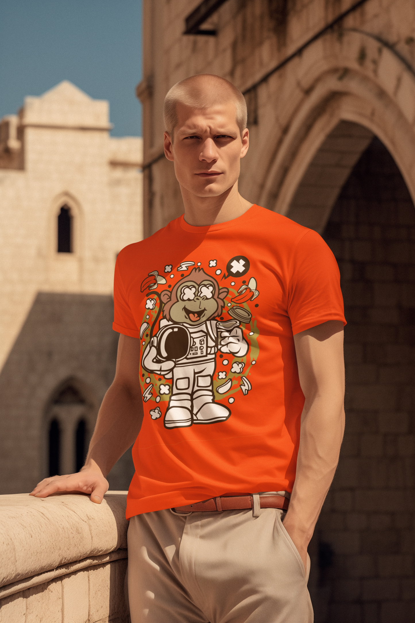 Cartoon Monkey Astronaut Creator T-Shirt SK