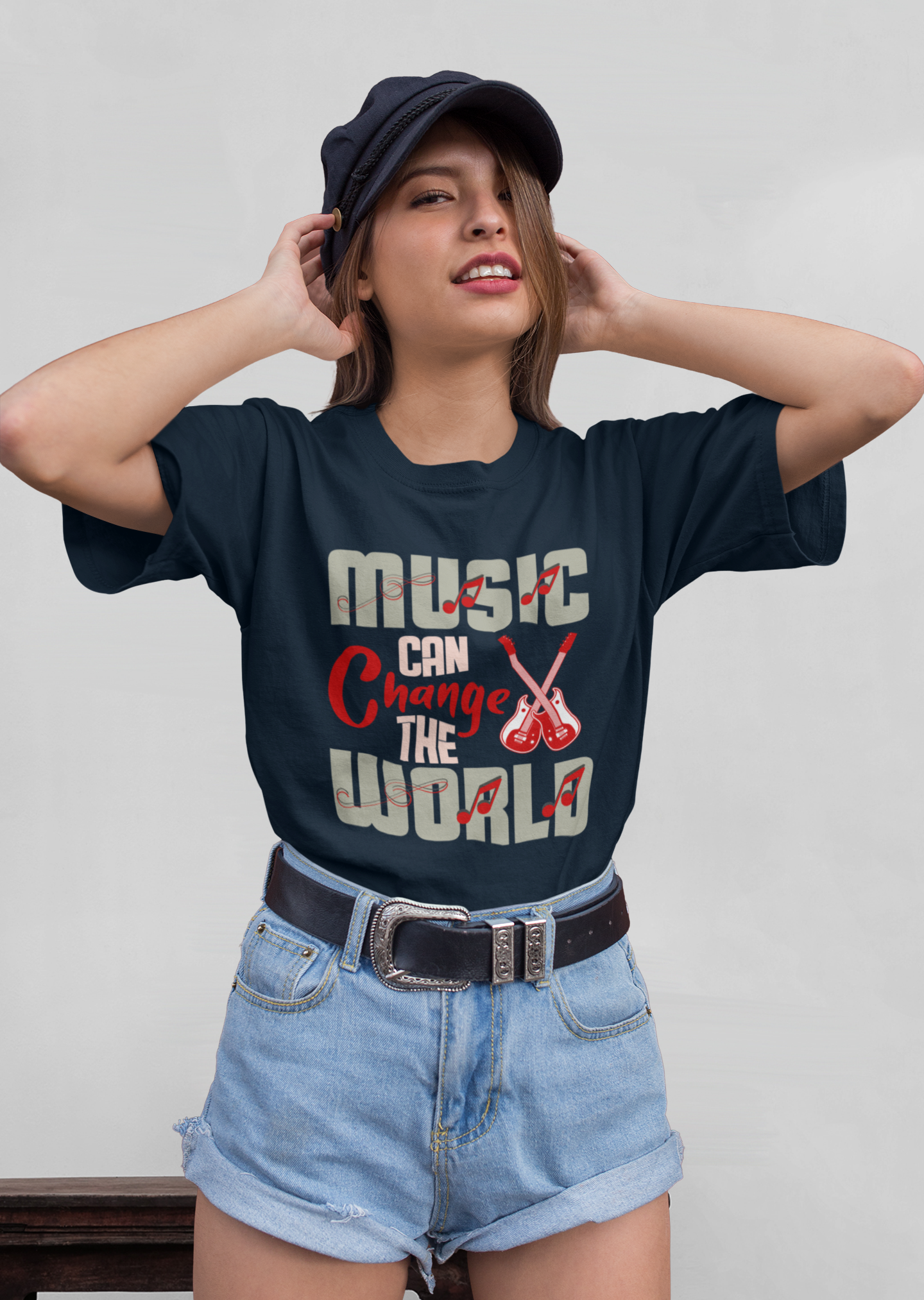 Music can Change the WORLD - Unisex Erwachsenen Bio Creator T-Shirt SH