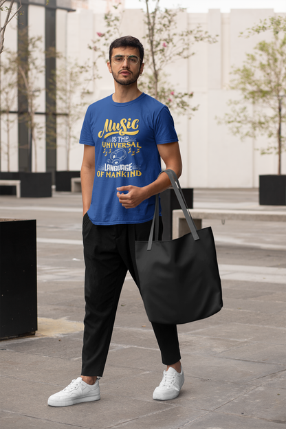 Music is the universal Language Front - Unisex Erwachsenen Bio Creator T-Shirt SH