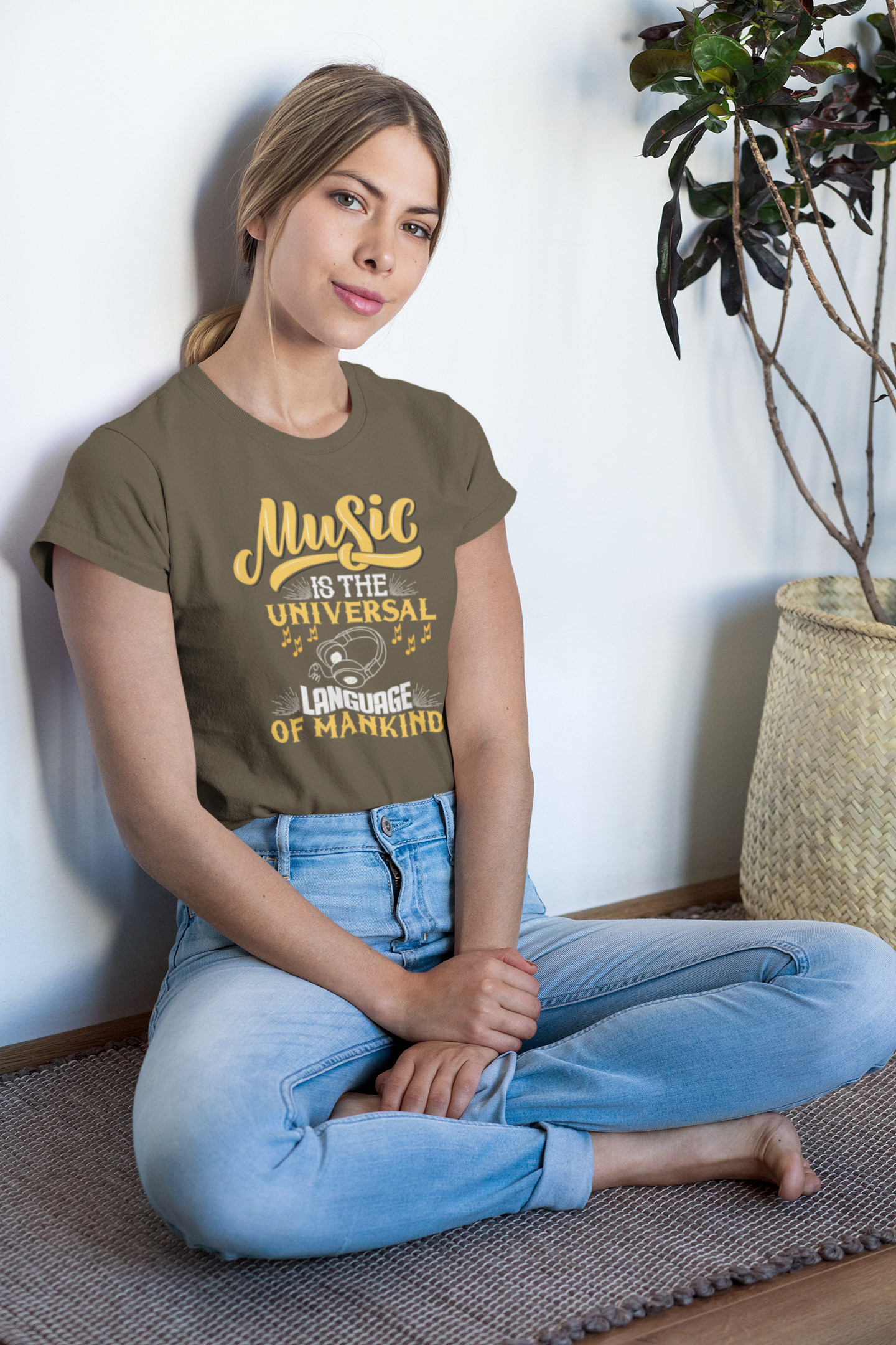 Music is the universal Language Front - Unisex Erwachsenen Bio Creator T-Shirt SH