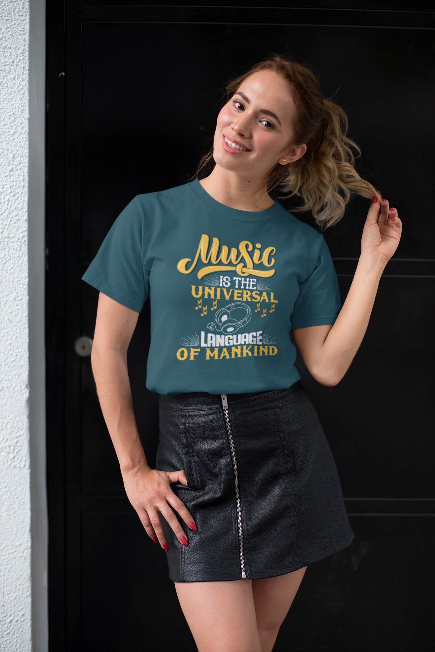 Music is the universal Language Front - Unisex Erwachsenen Bio Creator T-Shirt SH