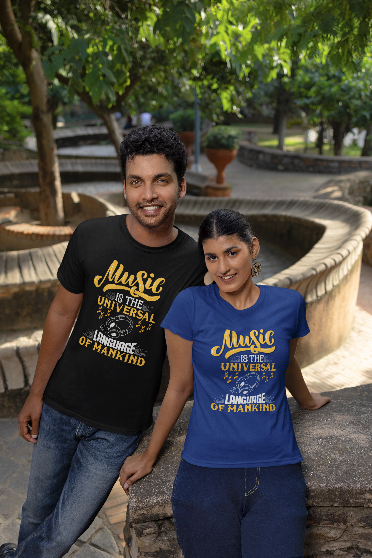 Music is the universal Language Front - Unisex Erwachsenen Bio Creator T-Shirt SH