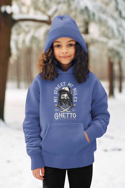 My Street My Rules Ghetto Warriors Kinder Hoodie Pullover Bio Baumwolle Hochwertig Langlebig - Mini Cruiser Hoodie 2.0 ST/ST SH