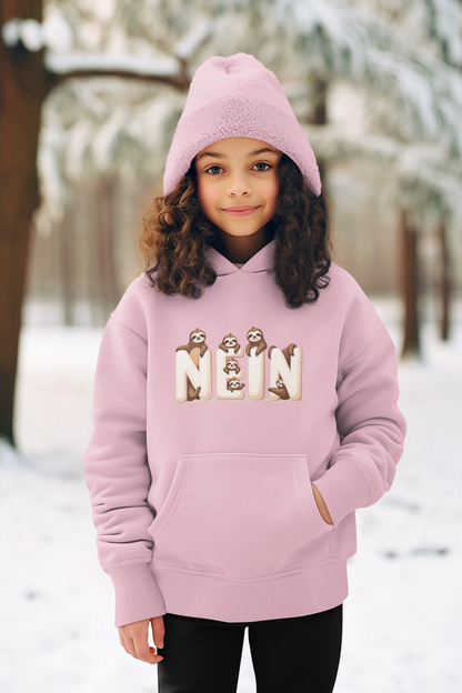 NEIN Faultiere Kinder Hoodie Pullover Bio Baumwolle Hochwertig Langlebig-Mini Cruiser Hoodie 2.0 ST/ST SH