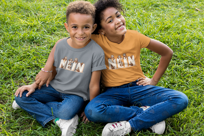 NEIN Faultiere - Kinder T-Shirt Kurzarm-Shirt Baumwolle Hochwertig Langlebig - T-Shirt Kids BC SH