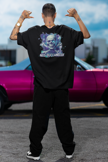 NEO-BUCCANEEER Streetwear Backprint - Freestyler Bio Oversized Unisex T-Shirt Erwachsenen SH