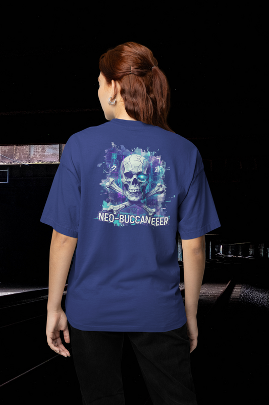 NEO-BUCCANEEER Streetwear Backprint - Freestyler Bio Oversized Unisex T-Shirt Erwachsenen SH