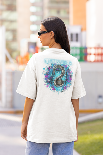NETWORK HACKER Streetwear Backprint - Freestyler Bio Oversized Unisex T-Shirt Erwachsenen SH