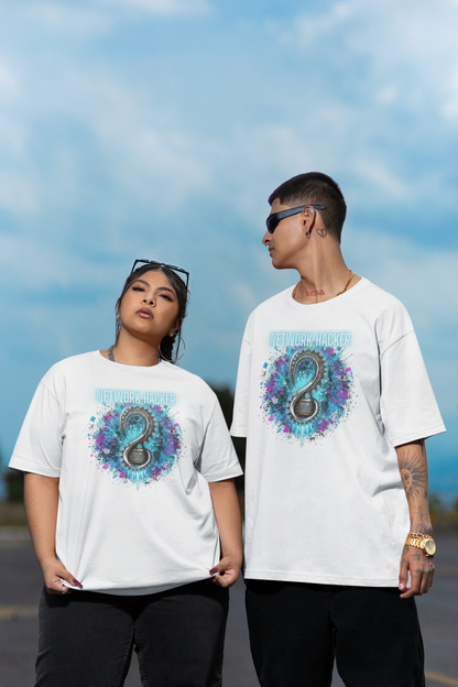 NETWORK HACKER Streetwear Frontprint - Freestyler Bio Oversized Unisex T-Shirt Erwachsenen SH