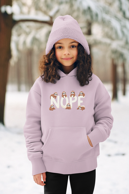 NOPE Sloths - Sudadera con capucha de polar de peso medio de alta calidad para adolescentes - Disponible en todo el mundo - GL