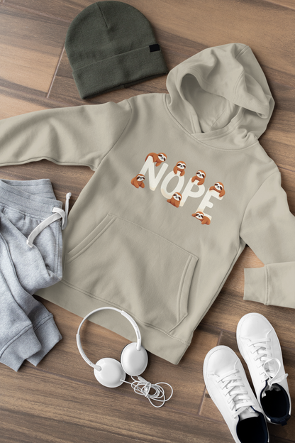 NOPE Sloths - Sudadera con capucha de polar de peso medio de alta calidad para adolescentes - Disponible en todo el mundo - GL