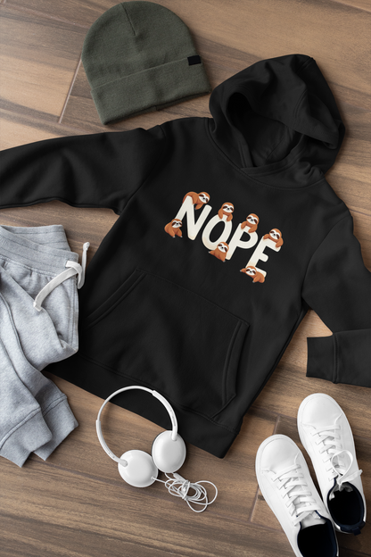 NOPE Sloths - Sudadera con capucha de polar de peso medio de alta calidad para adolescentes - Disponible en todo el mundo - GL