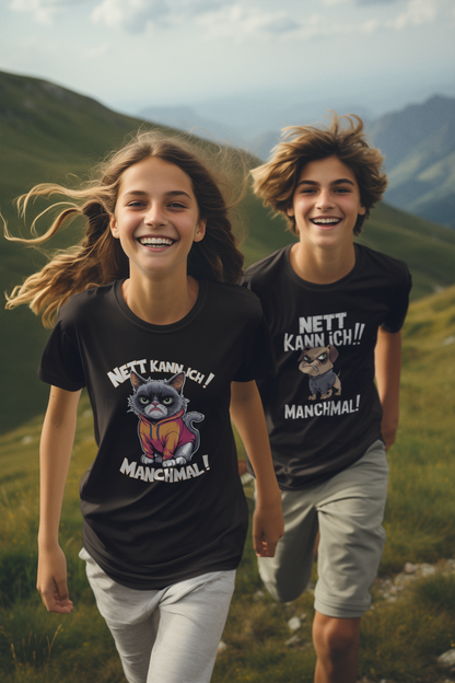 I can be nice! Sometimes! Comic Dog - Unisex Kids' Short-Sleeve T-Shirt Organic Cotton High-Quality Durable T-Shirt Kids BC SH