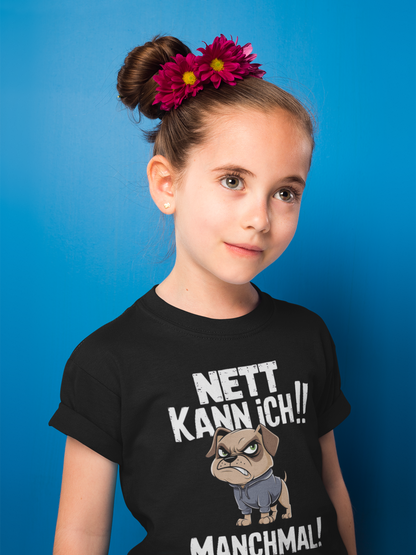 I can be nice! Sometimes! Comic Dog - Unisex Kids' Short-Sleeve T-Shirt Organic Cotton High-Quality Durable T-Shirt Kids BC SH