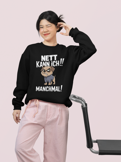 Nett kann ich! Manchmal! Comic Hund  - Mini Changer Sweatshirt ST/ST