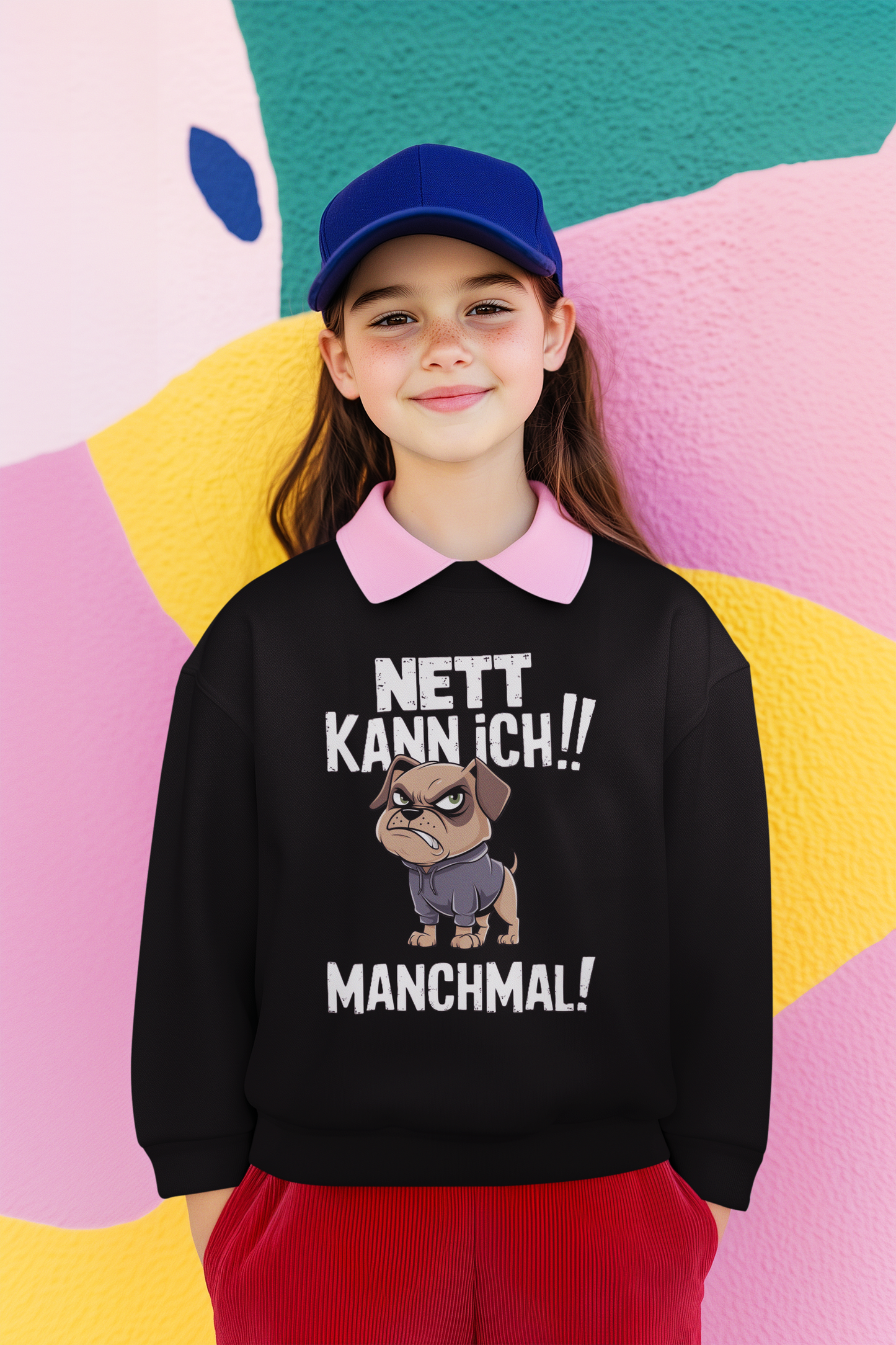 Nett kann ich! Manchmal! Comic Hund  - Mini Changer Sweatshirt ST/ST