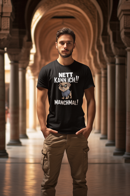 I can be nice! Sometimes! Comic Dog - Unisex Adult Organic Cotton Short Sleeve Shirt Creator T-Shirt 2.0 ST/St SH