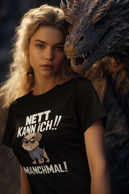 I can be nice! Sometimes! Comic Dog - Unisex Adult Organic Cotton Short Sleeve Shirt Creator T-Shirt 2.0 ST/St SH