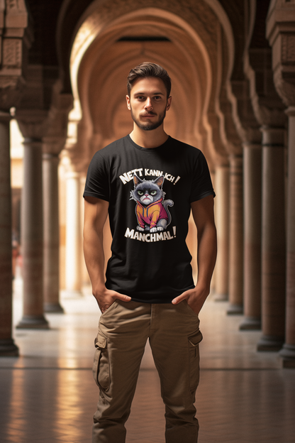 I can be nice! Sometimes! Comic Cat - Unisex Adult Organic Cotton Short Sleeve Shirt Creator T-Shirt 2.0 ST/St SH