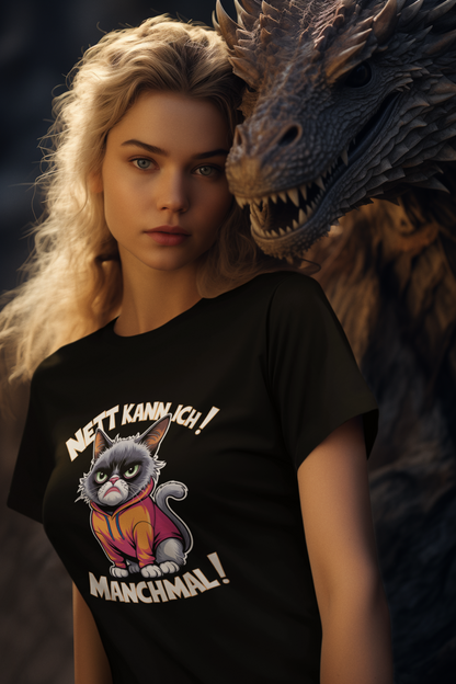 I can be nice! Sometimes! Comic Cat - Unisex Adult Organic Cotton Short Sleeve Shirt Creator T-Shirt 2.0 ST/St SH
