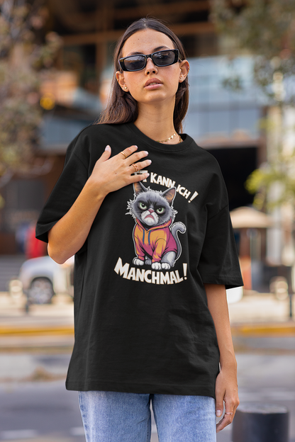 I can be nice! Sometimes! Comic Cat - Unisex Adult Freestyler Heavy Oversized Short Sleeve T-Shirt ST/St SH