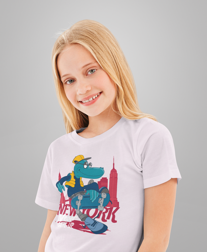 Camiseta infantil de dibujos animados "Nunca te rindas, Croco" SK