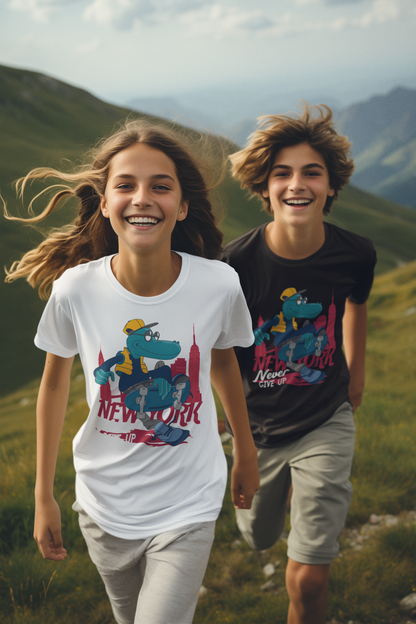 Camiseta infantil de dibujos animados "Nunca te rindas, Croco" SK
