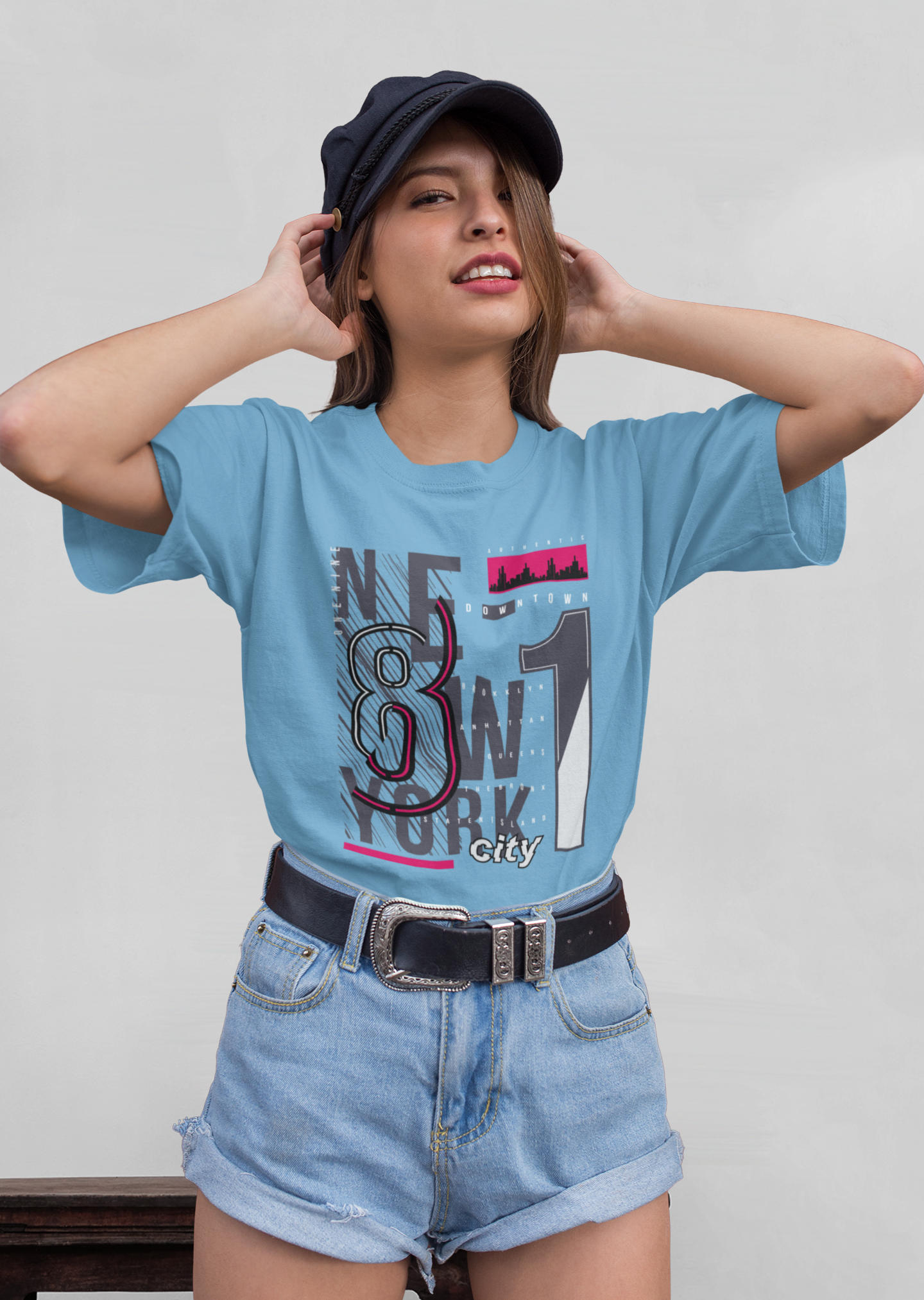 New York 1981 Front - Unisex Erwachsenen Bio Baumwolle Kurzarm Shirt Creator T-Shirt 2.0 ST/St SK