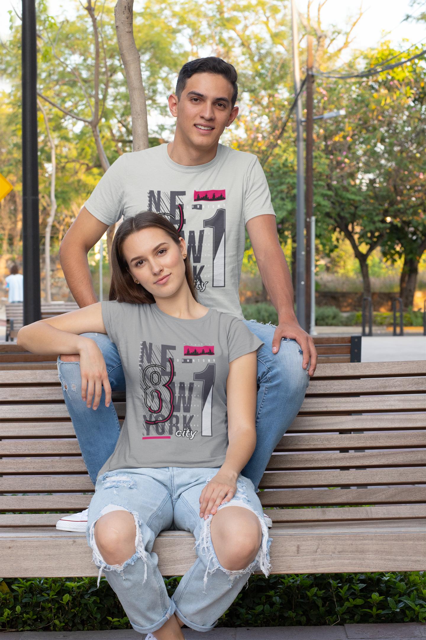 New York 1981 Front - Unisex Erwachsenen Bio Baumwolle Kurzarm Shirt Creator T-Shirt 2.0 ST/St SK