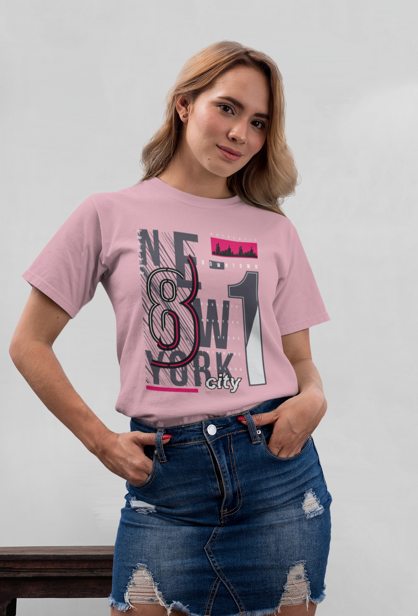 New York 1981 Front - Unisex Erwachsenen Bio Baumwolle Kurzarm Shirt Creator T-Shirt 2.0 ST/St SK
