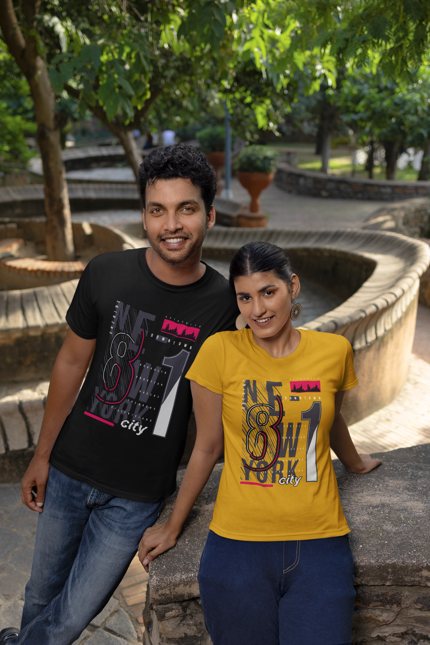 New York 1981 Front - Unisex Erwachsenen Bio Baumwolle Kurzarm Shirt Creator T-Shirt 2.0 ST/St SK