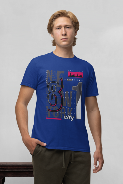 New York 1981 Front - Unisex Erwachsenen Bio Baumwolle Kurzarm Shirt Creator T-Shirt 2.0 ST/St SK