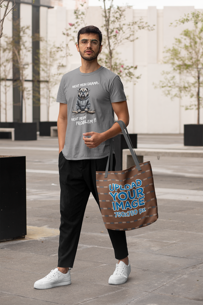 Nicht mein Drama, nicht mein Problem!! Hund Front- Unisex Erwachsenen Bio Baumwolle Kurzarm Shirt Creator T-Shirt 2.0 ST/ST SH