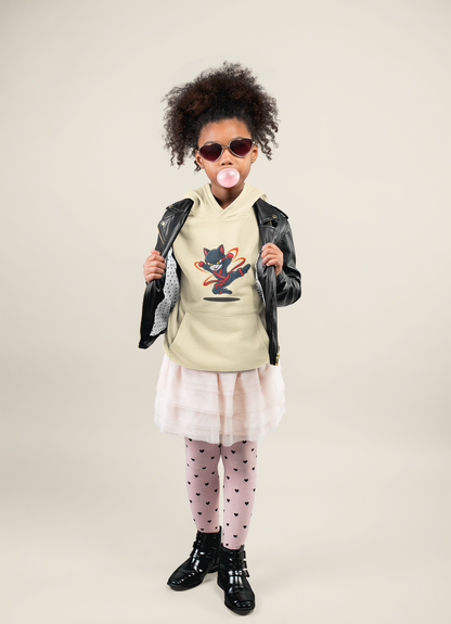 Tornado Kinder Hoodie Pullover Bio Baumwolle Hochwertig Langlebig - Katze Tornado Little Ninja Hero - Mini Cruiser Hoodie 2 ST/ST SH