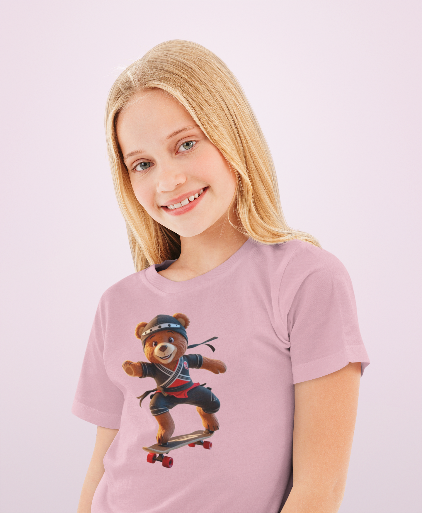 Teddy Racer Kinder T-Shirt Kurzarm-Shirt Bio Baumwolle Hochwertig - Teddy Racer Little Ninja Skater Hero - Mini Creator T-Shirt 2.0 ST/ST SH