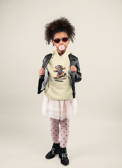 Teddy Waldi Kinder Hoodie Pullover Bio Baumwolle Hochwertig Langlebig- Teddy Waldi Little Ninja Skater Hero - Mini Cruiser 2 Hoodie ST/ST SH