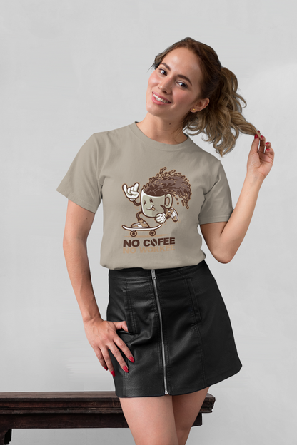 No Cofee No workee Front  - Unisex Erwachsenen Bio Baumwolle Kurzarm Shirt Creator T-Shirt 2.0 ST/ST SH