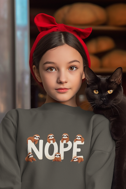 Sudadera infantil Nope Sloths de algodón orgánico de alta calidad y duradera - Sudadera Mini Changer 2 PCS/PCS SH
