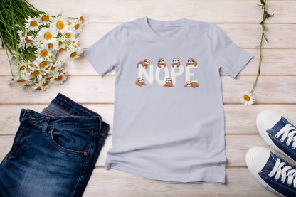 Nope Faultier - Kinder T-Shirt Kurzarm-Shirt Bio Baumwolle Hochwertig Langlebig - Mini Creator T-Shirt 2.0 ST/ST SH
