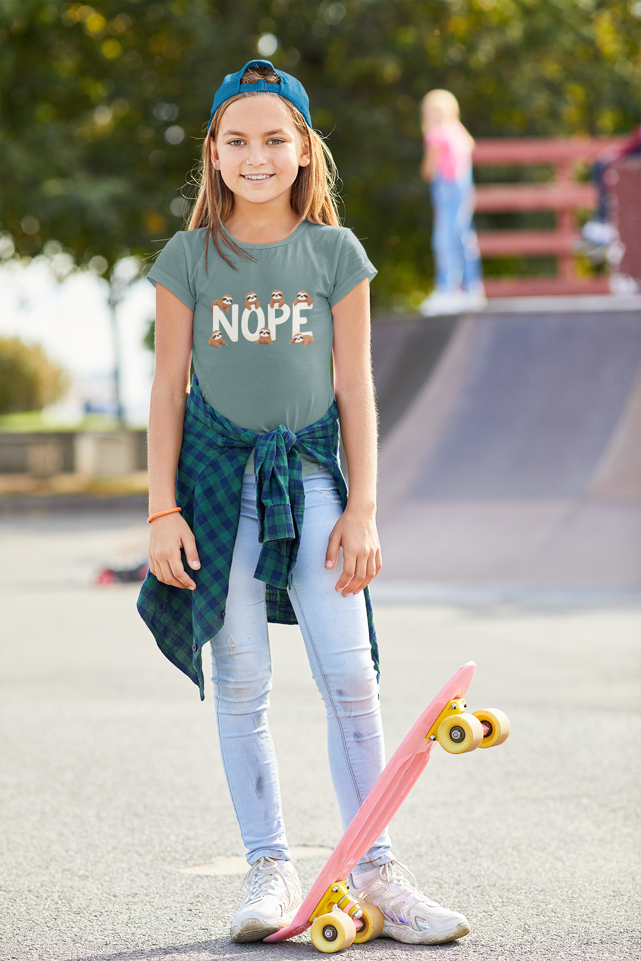 Kinder T-Shirt Kurzarm-Shirt Bio Baumwolle Hochwertig Langlebig - Nope Faultier - Mini Creator T-Shirt 2.0 ST/ST SH